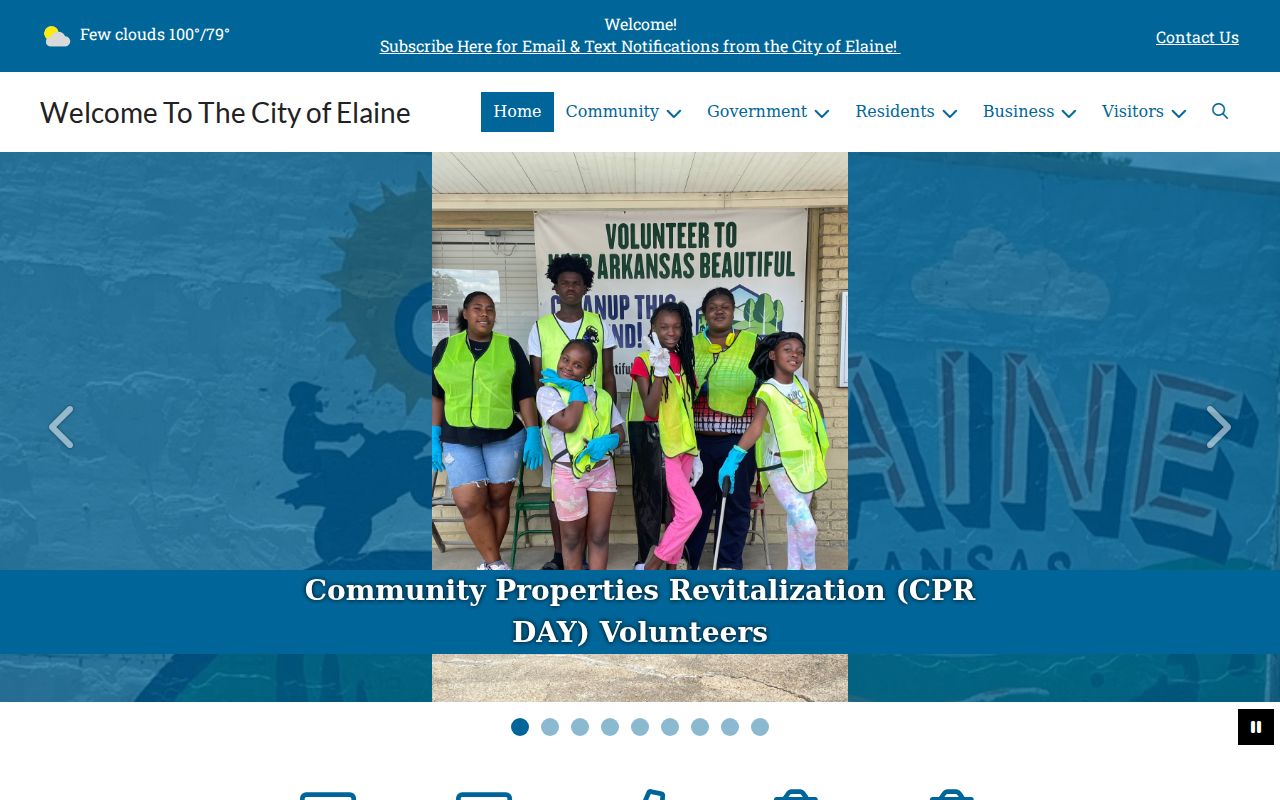 Elaine court records city context from the official Elaine website