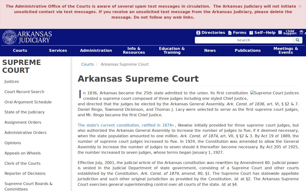 Phillips County court schedule Arkansas Supreme Court source
