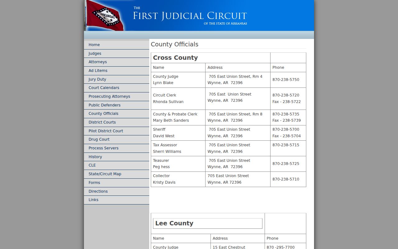 Phillips County civil court docket county officials directory