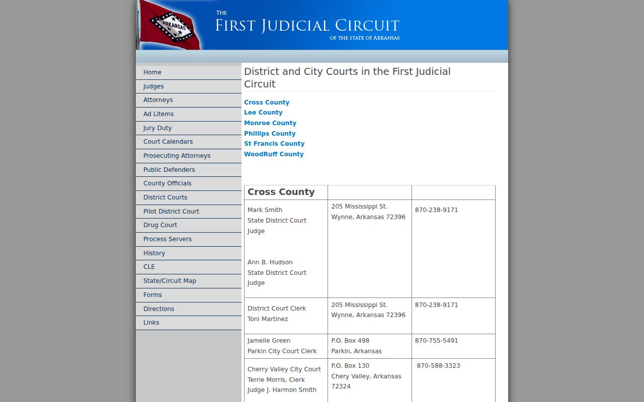 Phillips County criminal court docket local court contacts