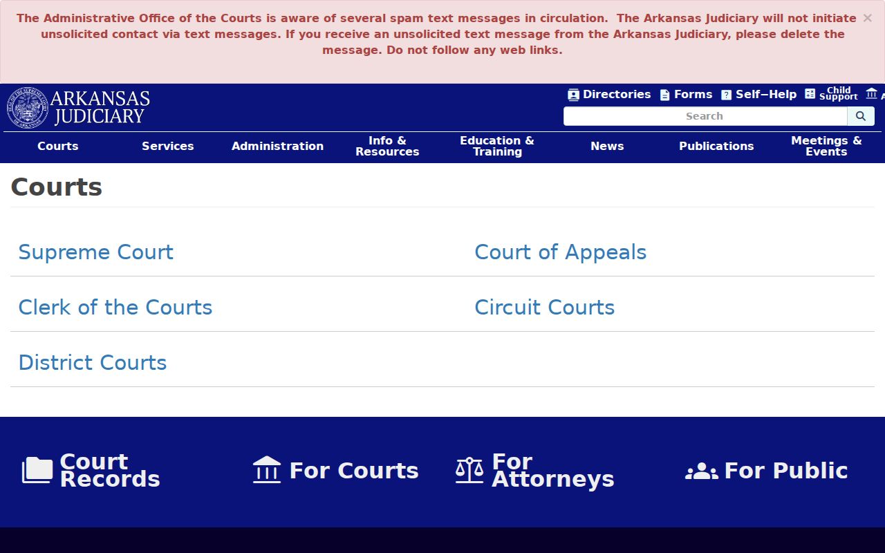 Phillips County court case records within Arkansas court structure